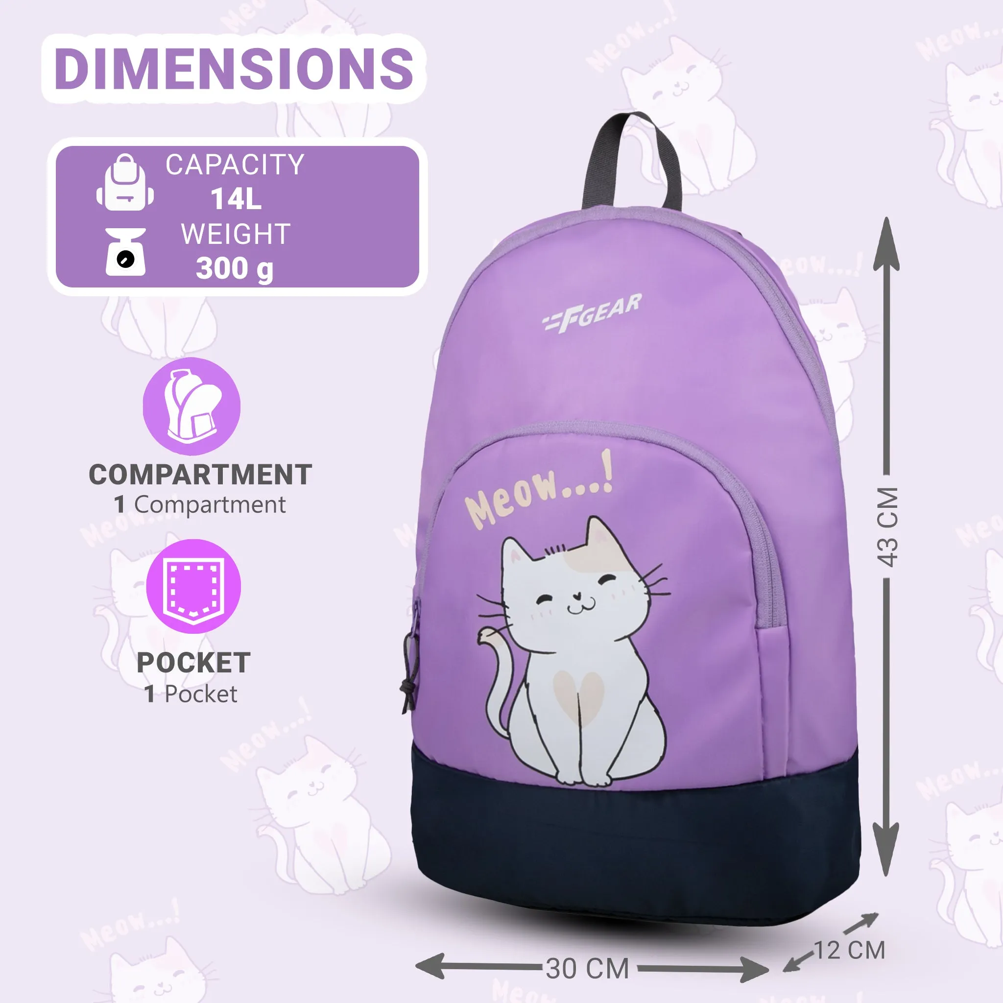 Jasper 14L Lavender Kids Backpack