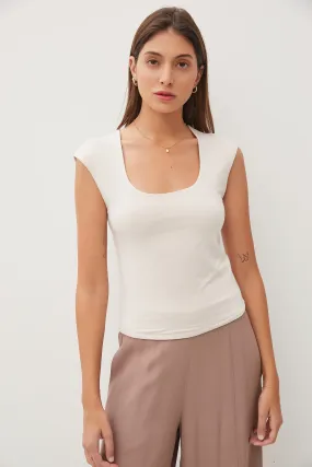 Jersey Cap Sleeve Top