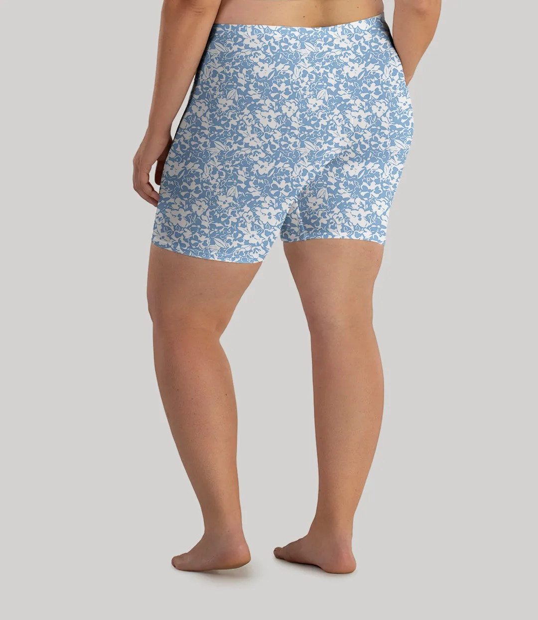 Junowear Cotton Stretch Fitted Boxer Blue Blossoms Print