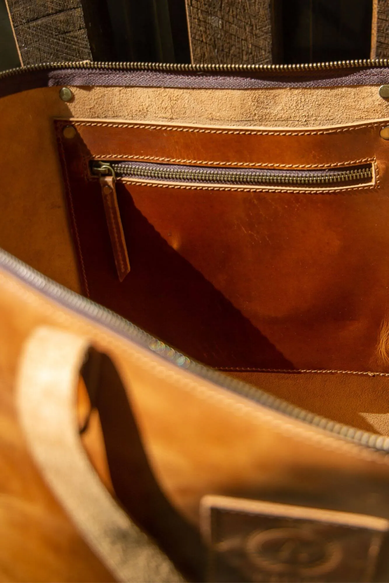 Kelki Light Tan Leather Tote Bag