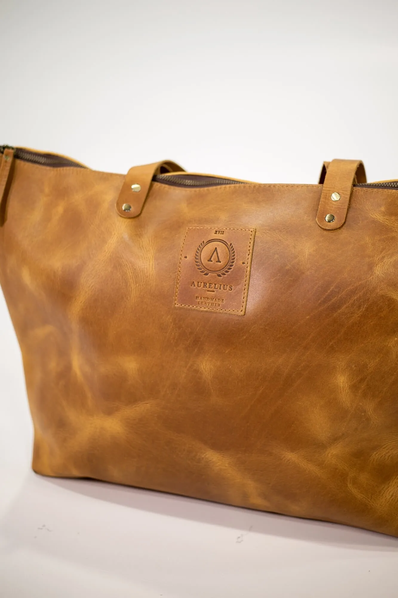 Kelki Light Tan Leather Tote Bag