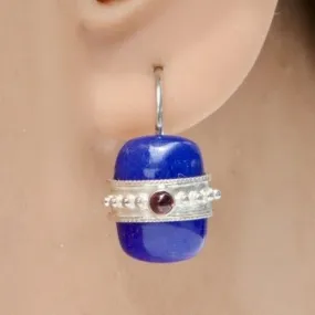 Lapis Royale Silver Earrings