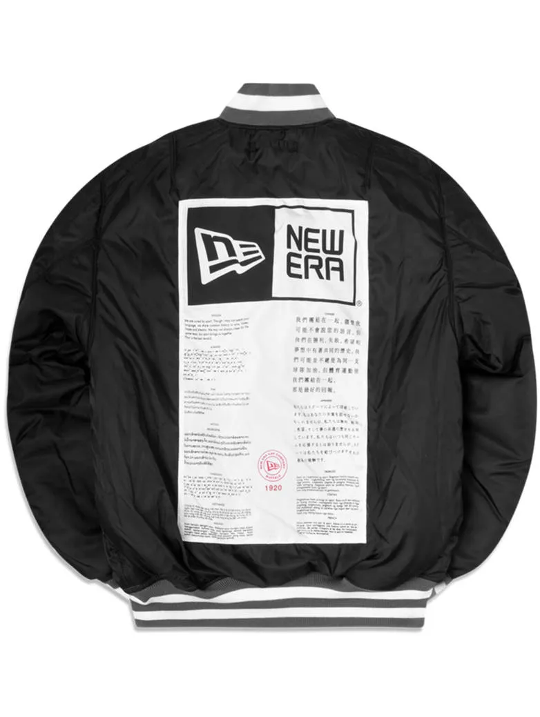 LAS VEGAS RAIDERS X ALPHA X NEW ERA MA-1 BOMBER JACKET