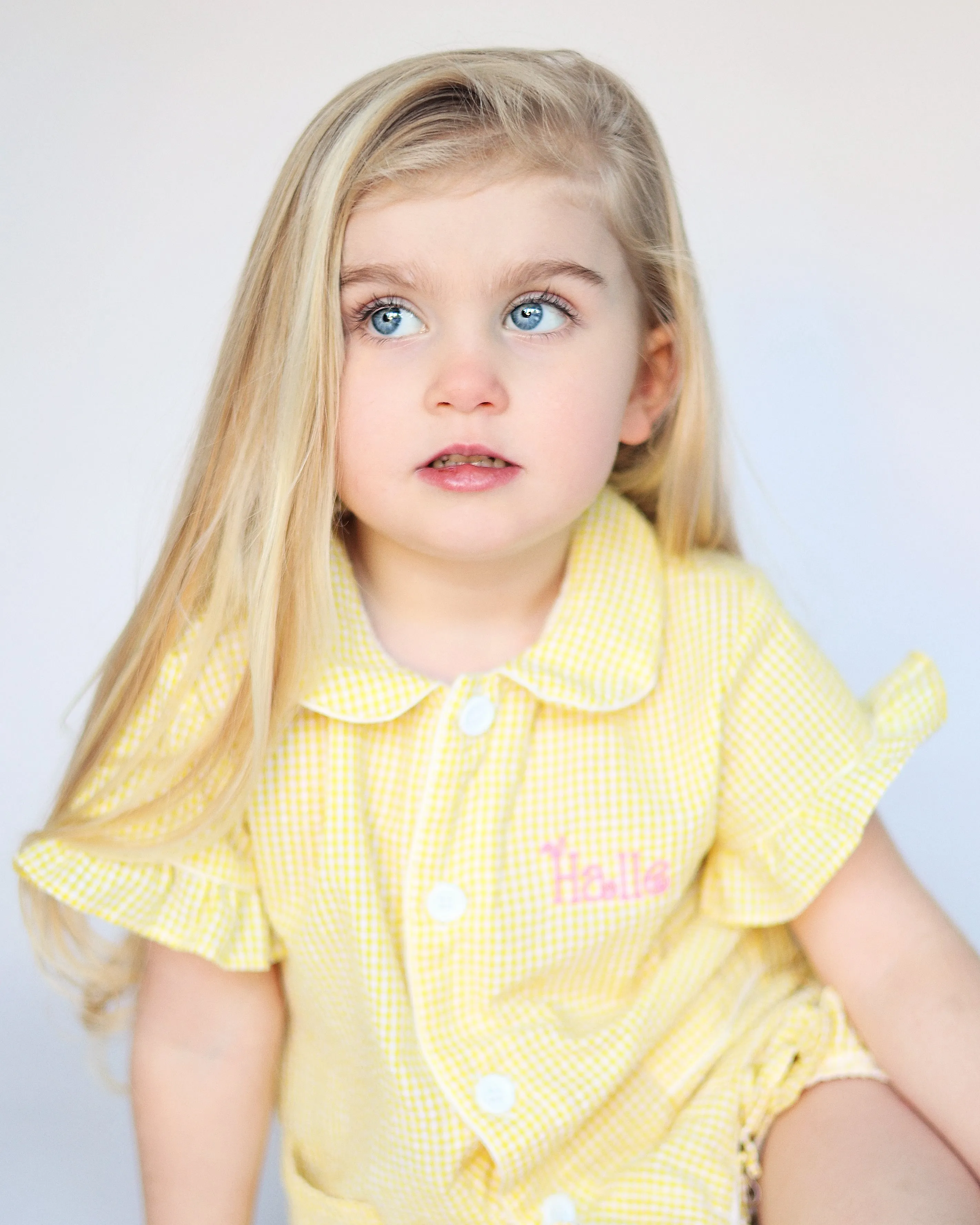 Lemon ruffle girls set