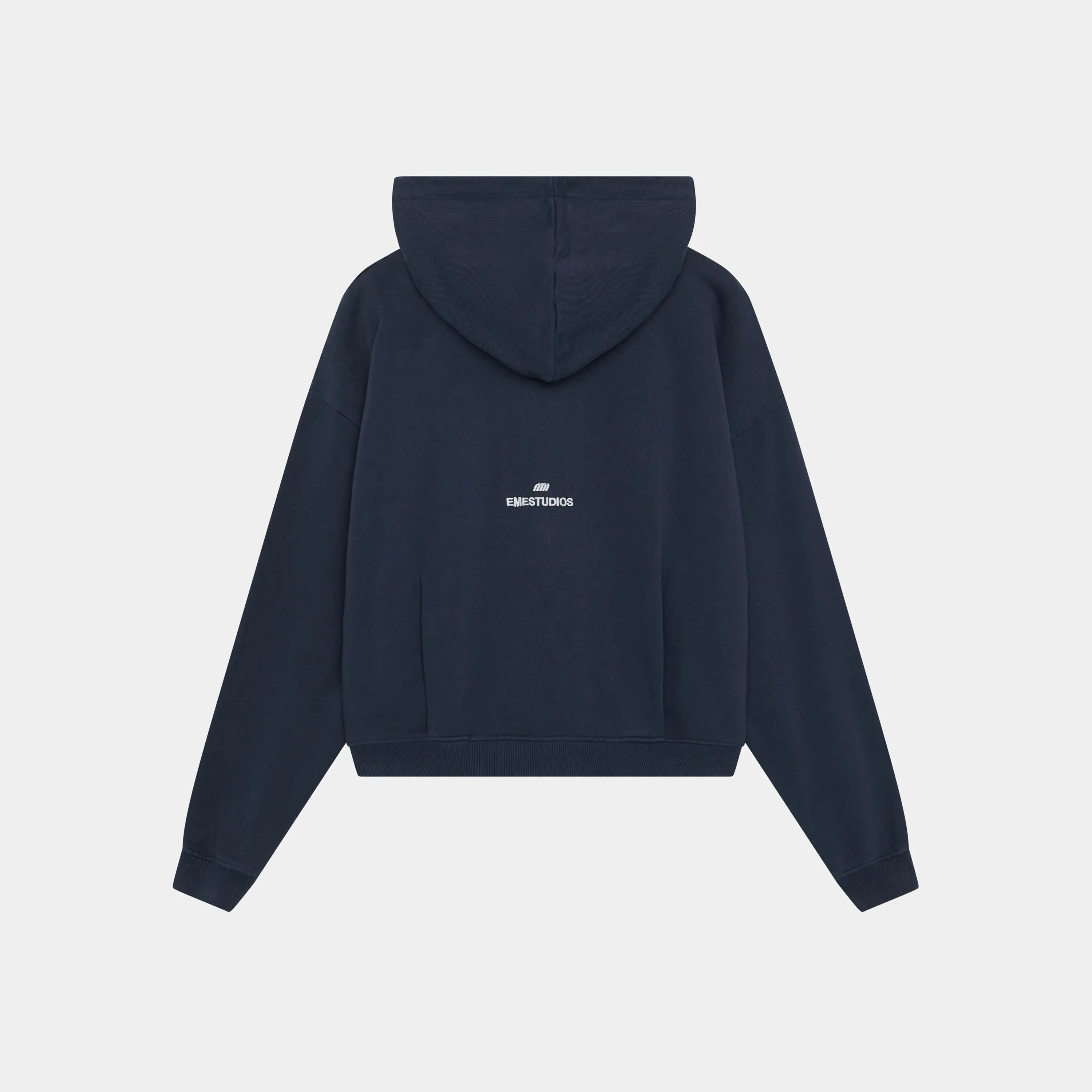 Logo Navy Oversized Cardigan Hoodie