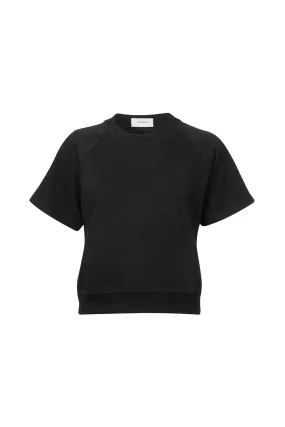 LUNA SHORT SLEEVES SWEATSHIRT BLACK