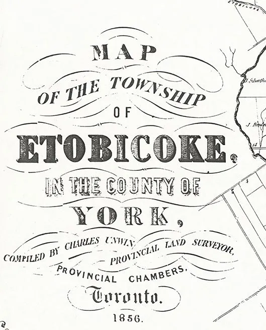 Map of Township of Etobicoke 1856