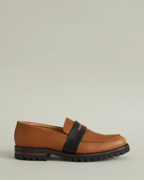 Marcos Leather Lug-Sole Loafer