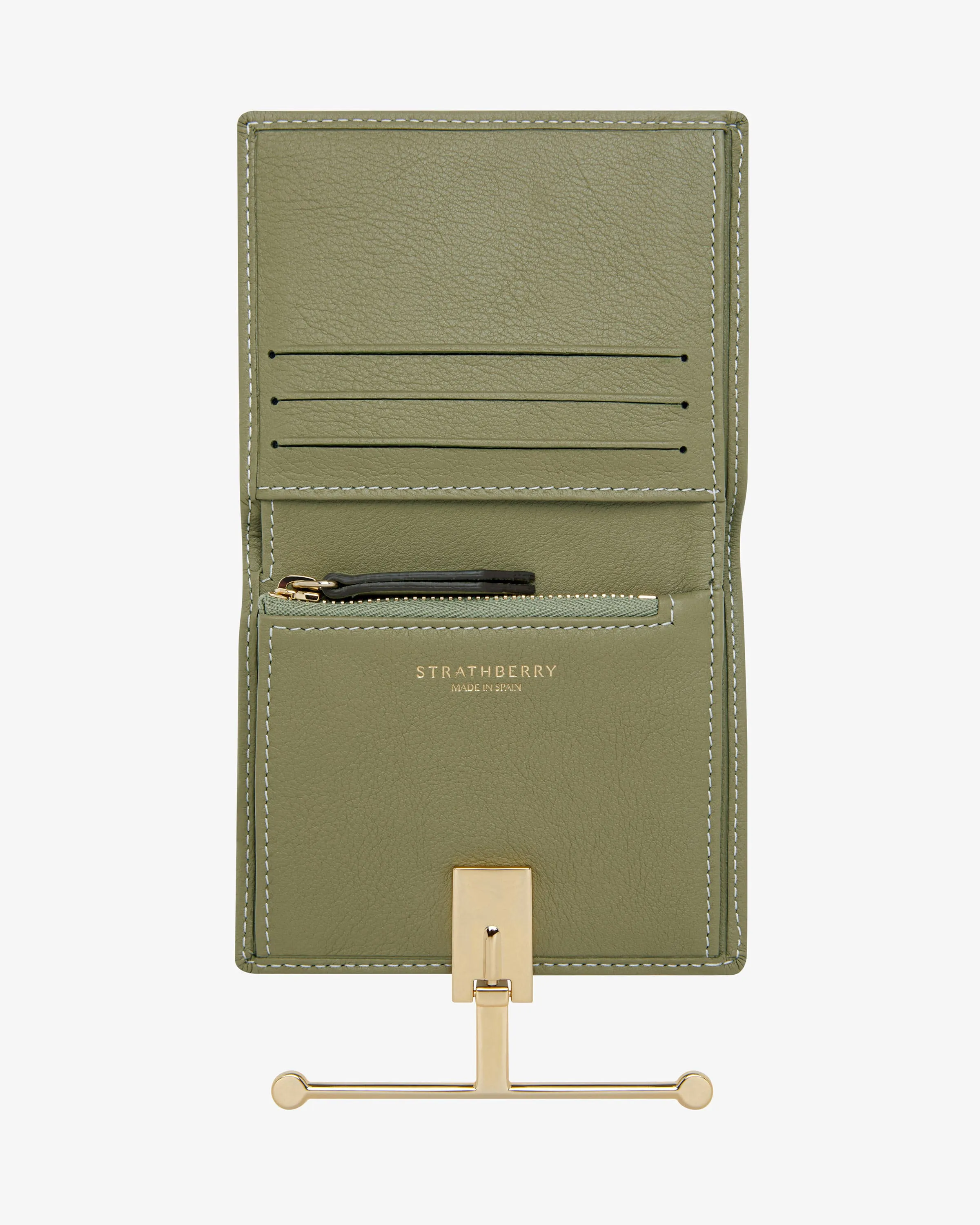 Melville Street Wallet - Pistachio/Vanilla Thread