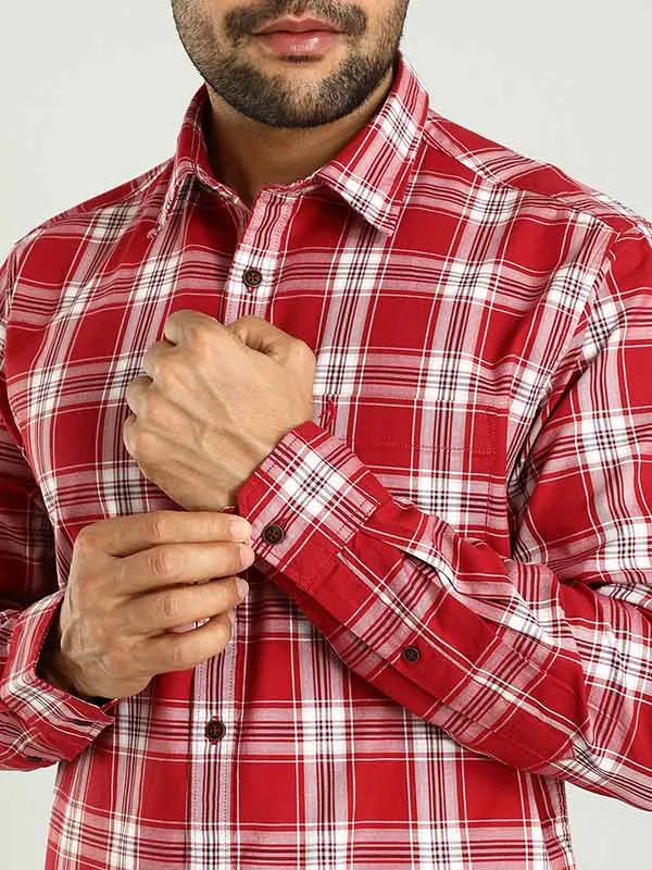 Men Checked Full Sleeve Cotton Shirt