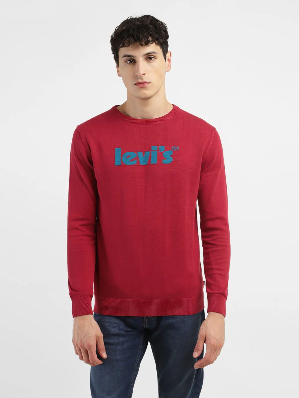 Men's Brand Logo Crew Neck Sweater