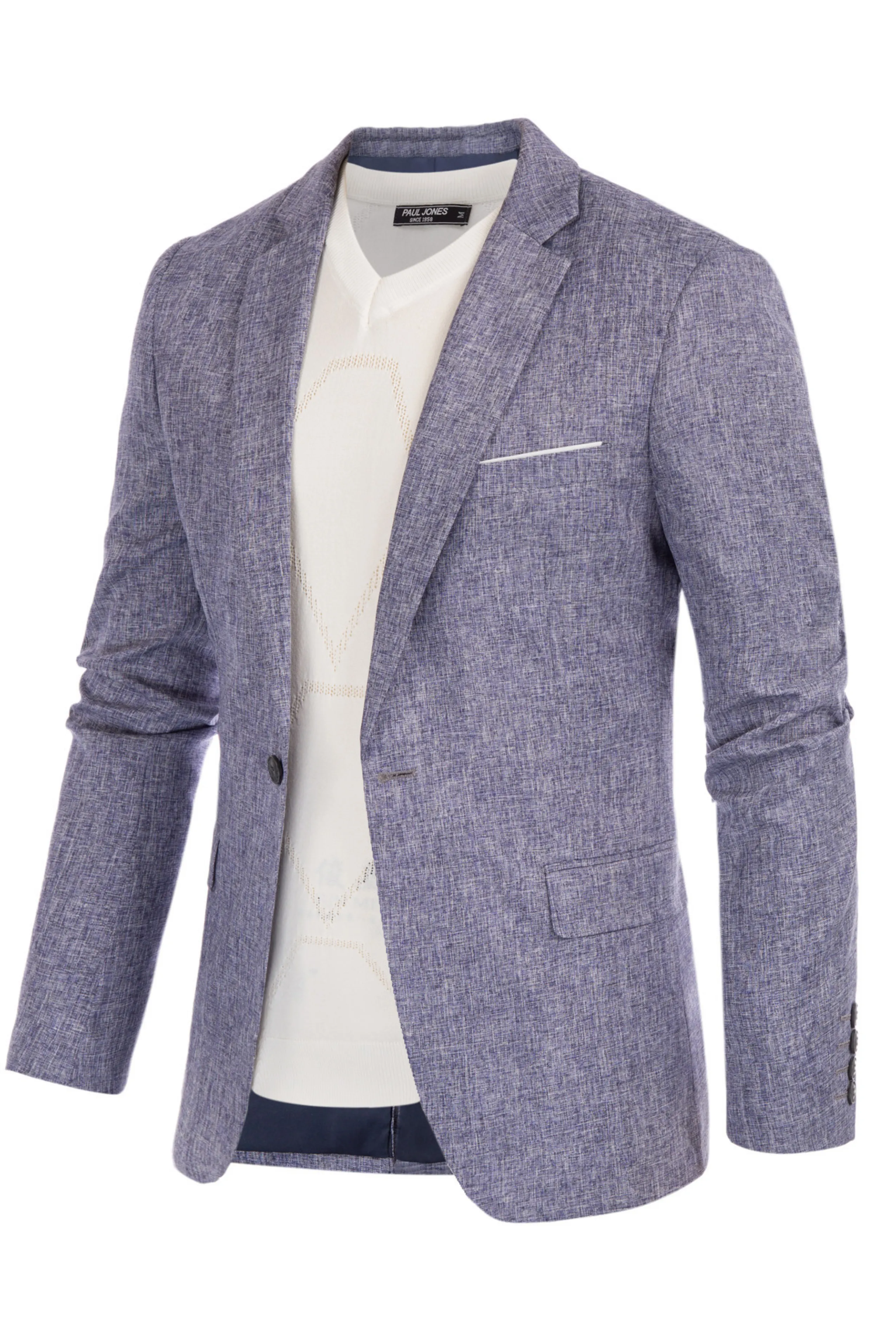 Men's Casual Lightweight Blazer Sport Coat One Button Business Suit Jacket