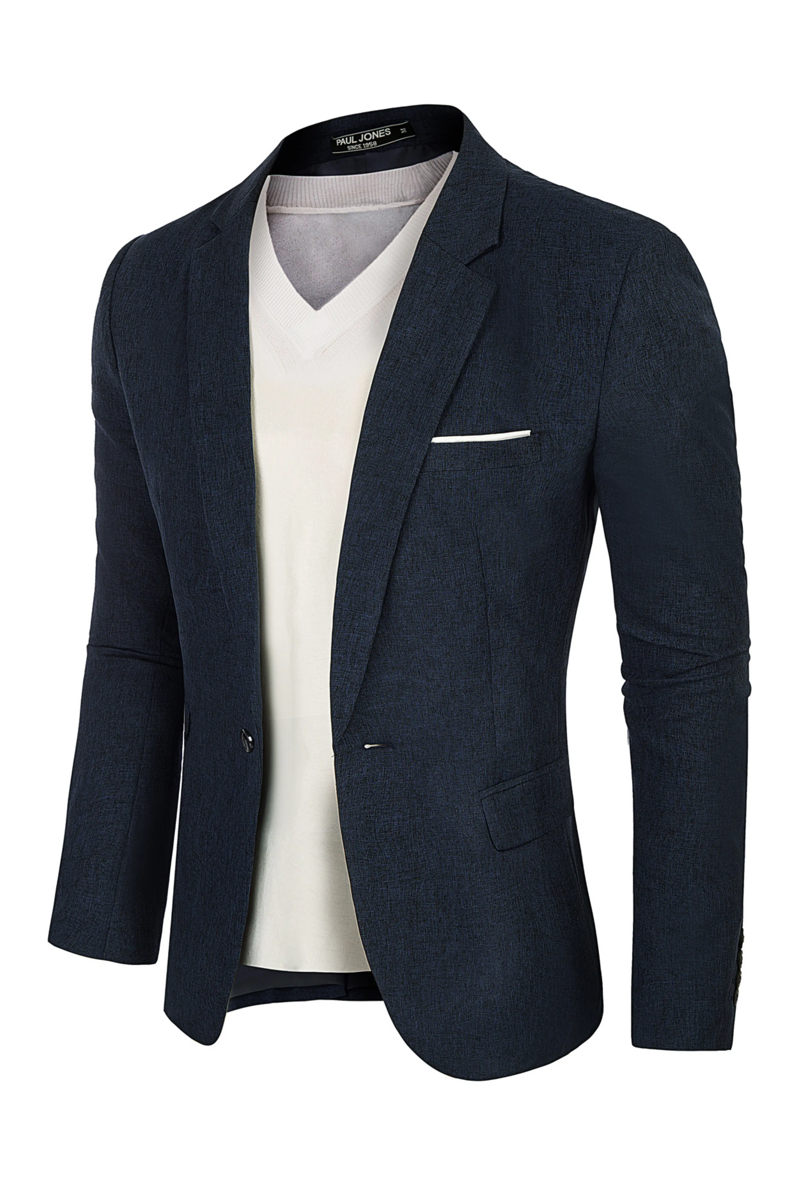 Men's Casual Lightweight Blazer Sport Coat One Button Business Suit Jacket