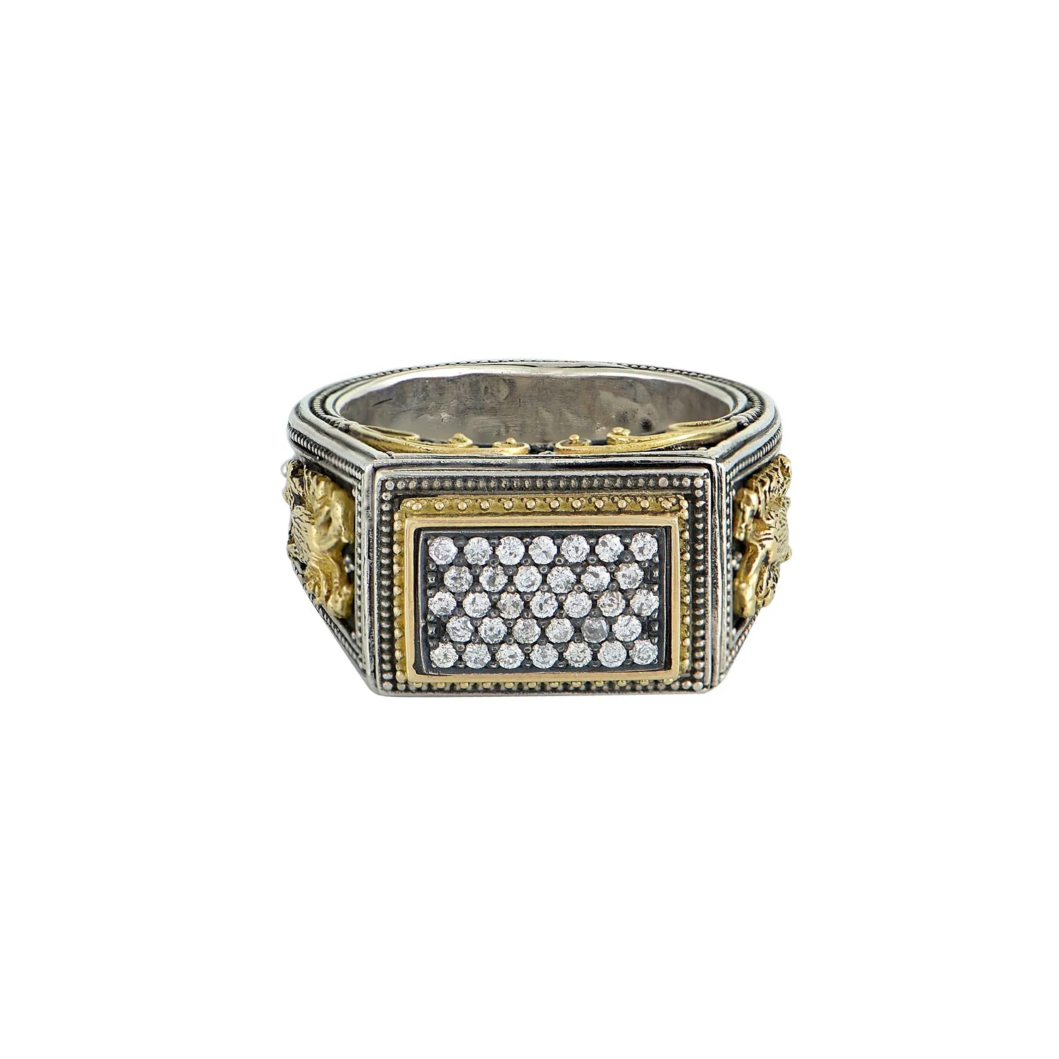 Midnight Asteria Men's Diamond Gold Ring