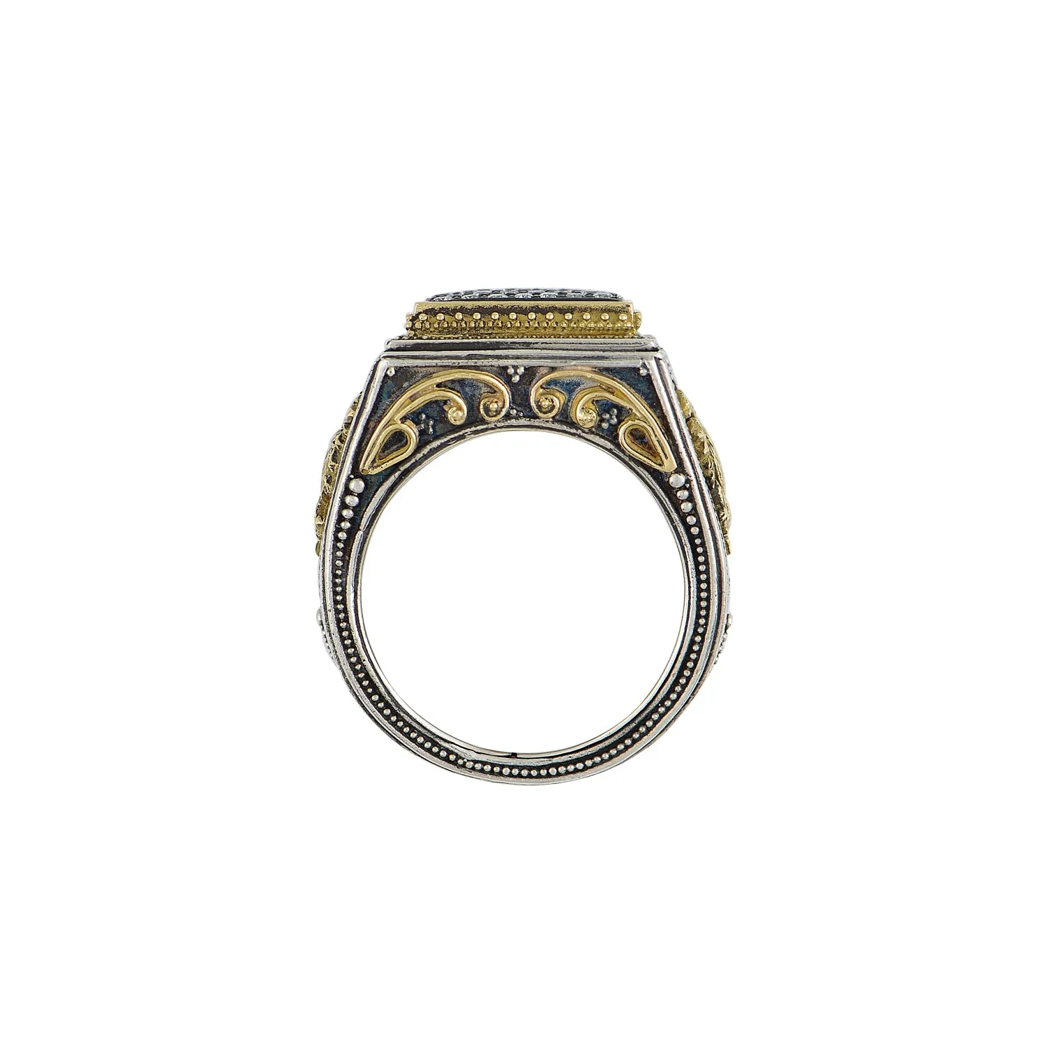 Midnight Asteria Men's Diamond Gold Ring