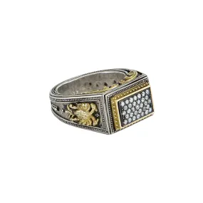 Midnight Asteria Men's Diamond Gold Ring