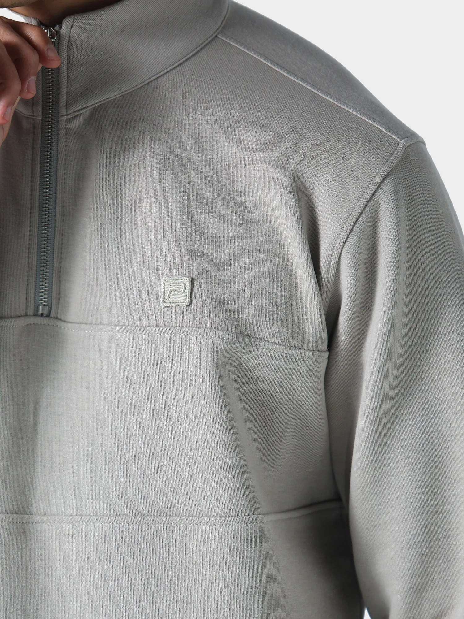 Millom Neutral Quarter Zip Sweatshirt