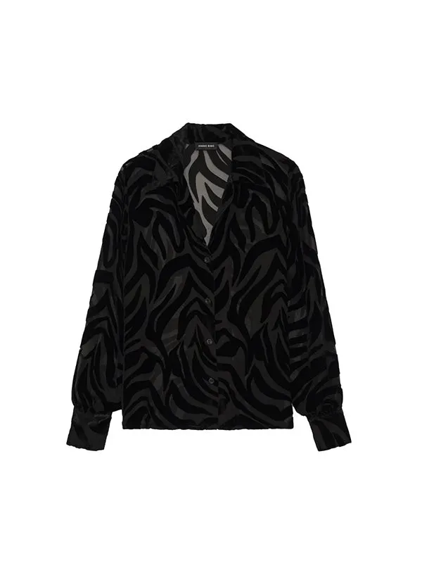 Mylah Shirt In Black Zebra