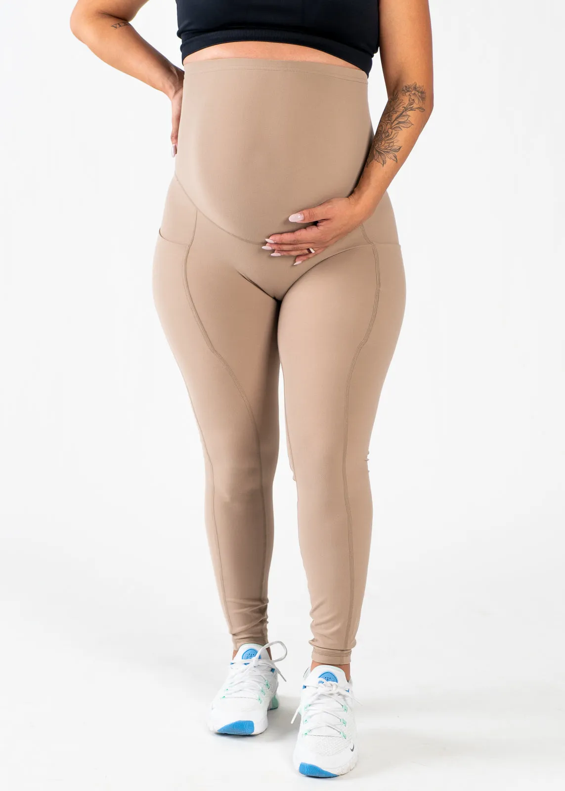 NKD Maternity Leggings With Pockets | Clay