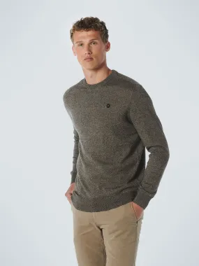 No Excess - Crewneck Melange Pullover - Stone or Caramel