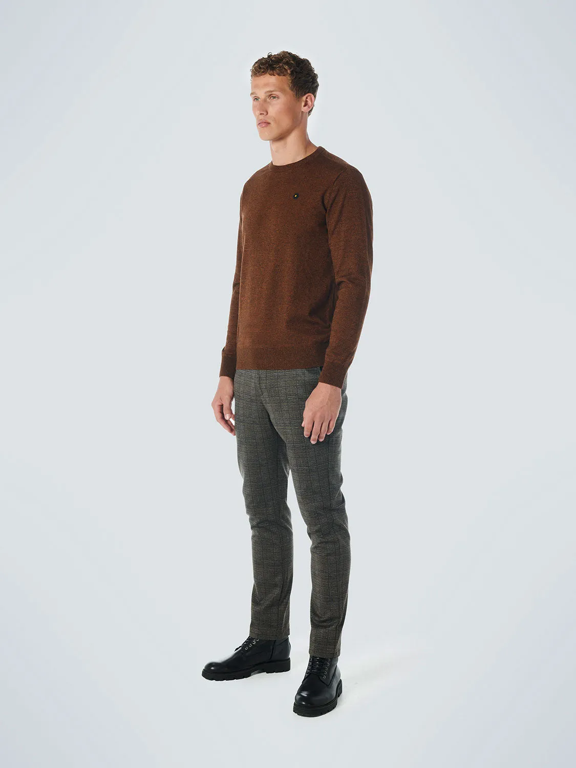 No Excess - Crewneck Melange Pullover - Stone or Caramel