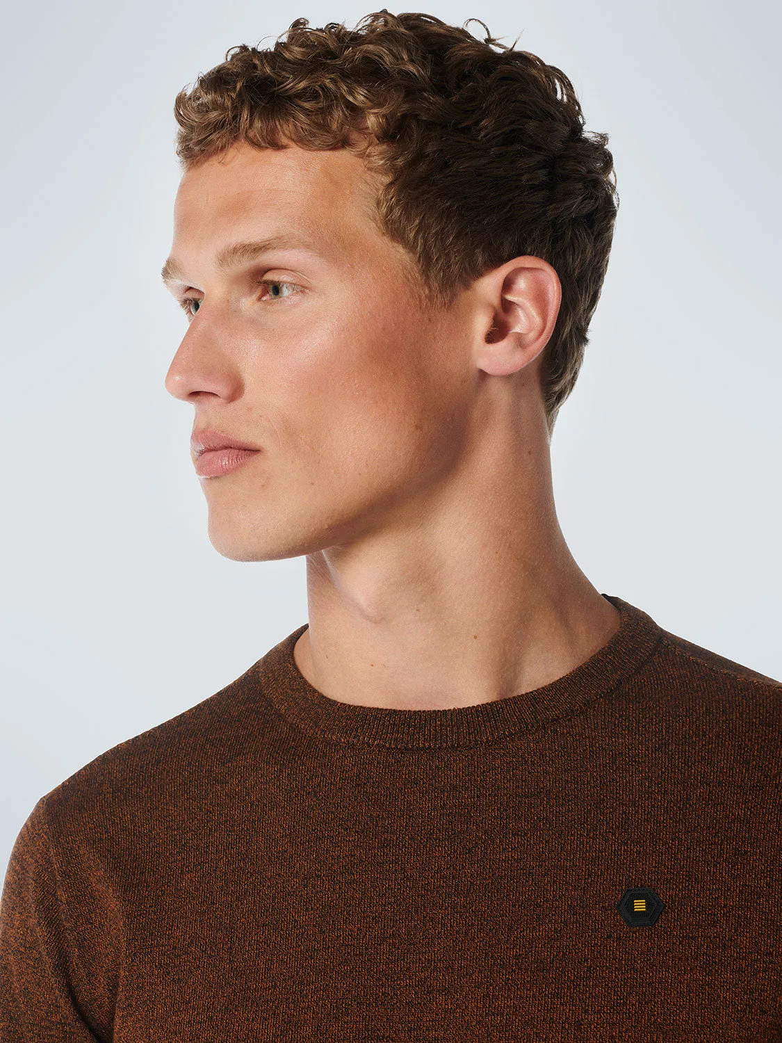 No Excess - Crewneck Melange Pullover - Stone or Caramel