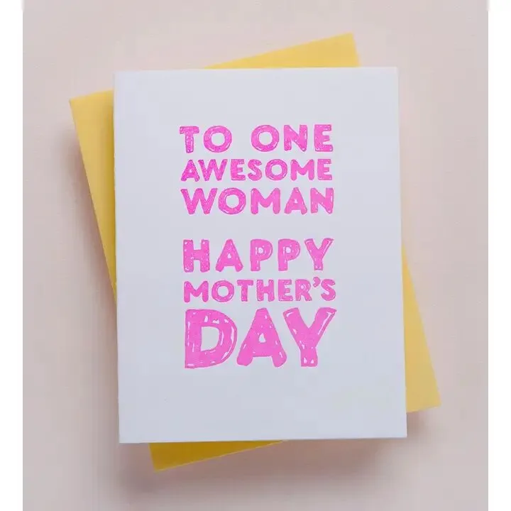 One Awesome Woman Mother’s Day Greeting Card