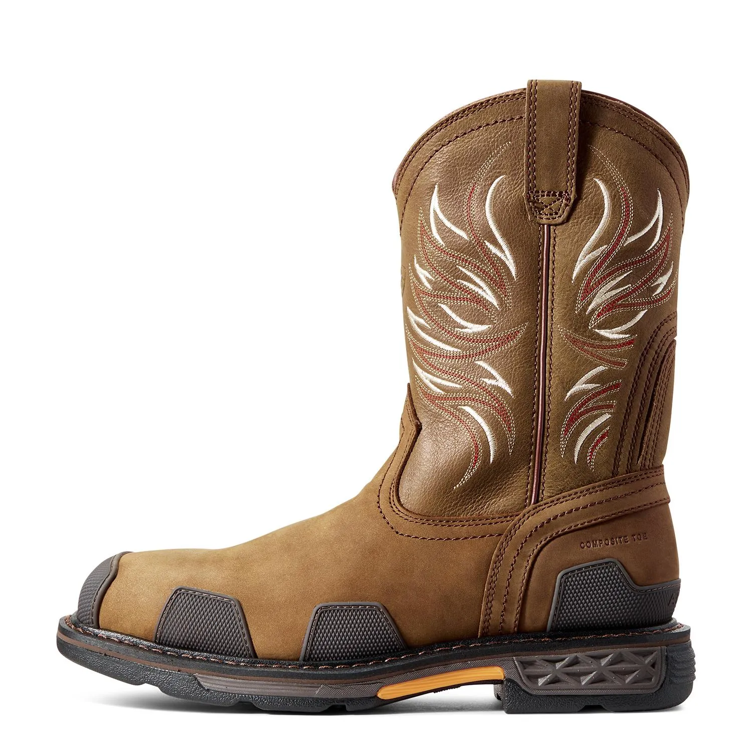 OverDrive Wide Square Toe Composite Toe Work Boot Alamo Brown