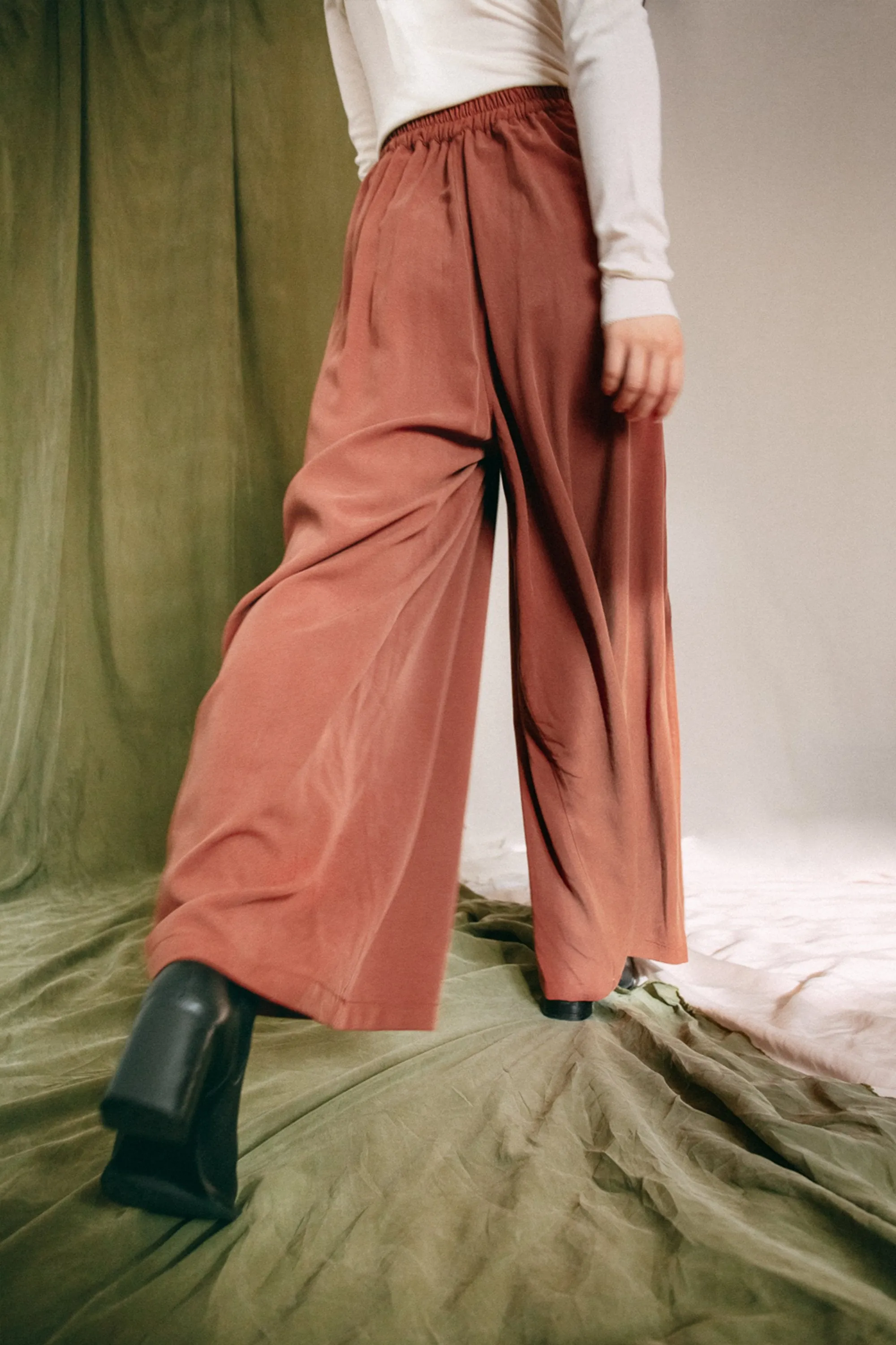 palazzo trouser rust