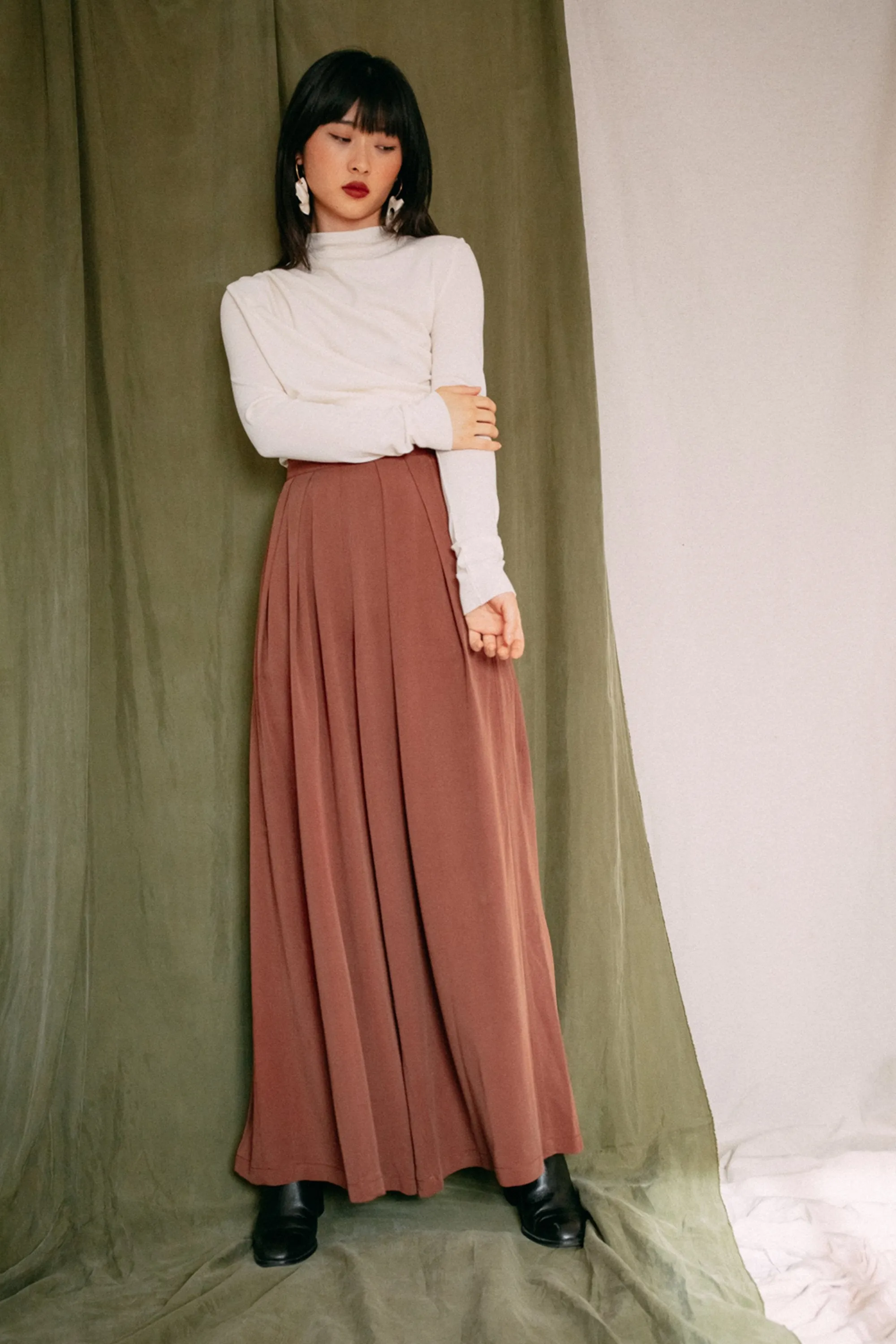 palazzo trouser rust