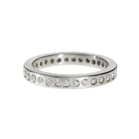 Palladium and Gypsy Set Diamond Ring