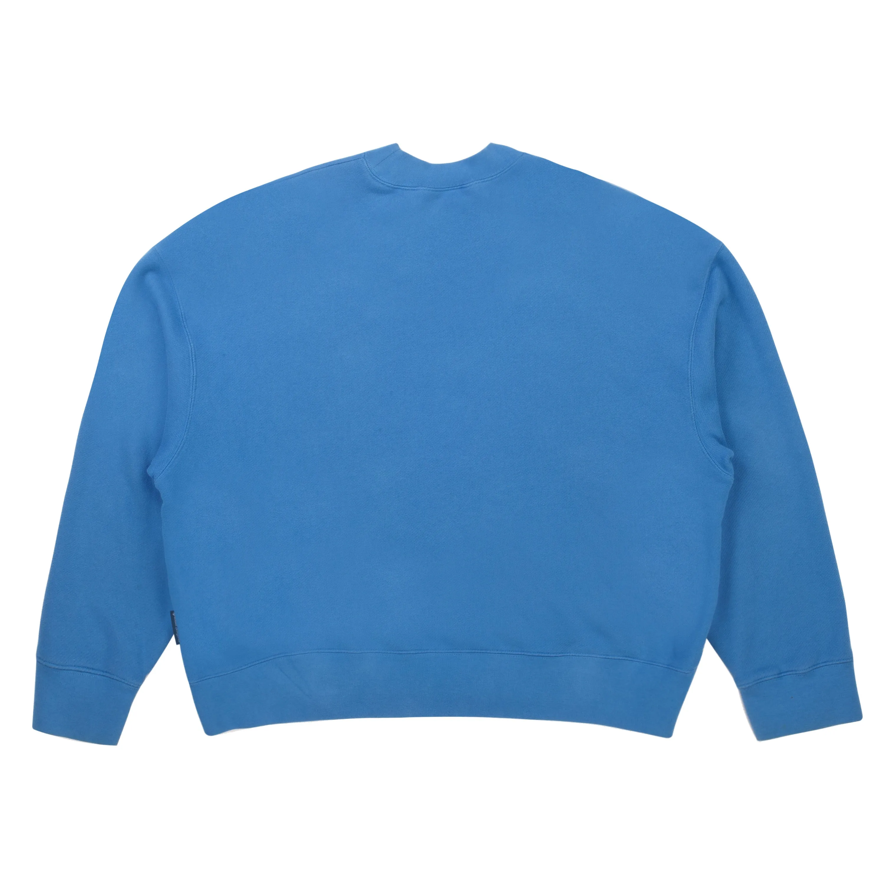 Palm Angels Curved Logo Crewneck Blue