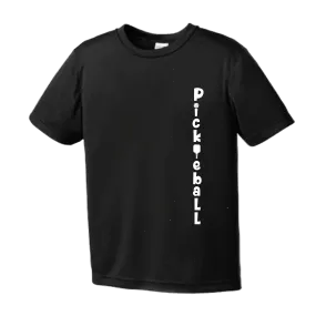 Pickleball (Vertical) Customizable | Youth Short Sleeve Athletic Pickleball Shirt | 100% Polyester