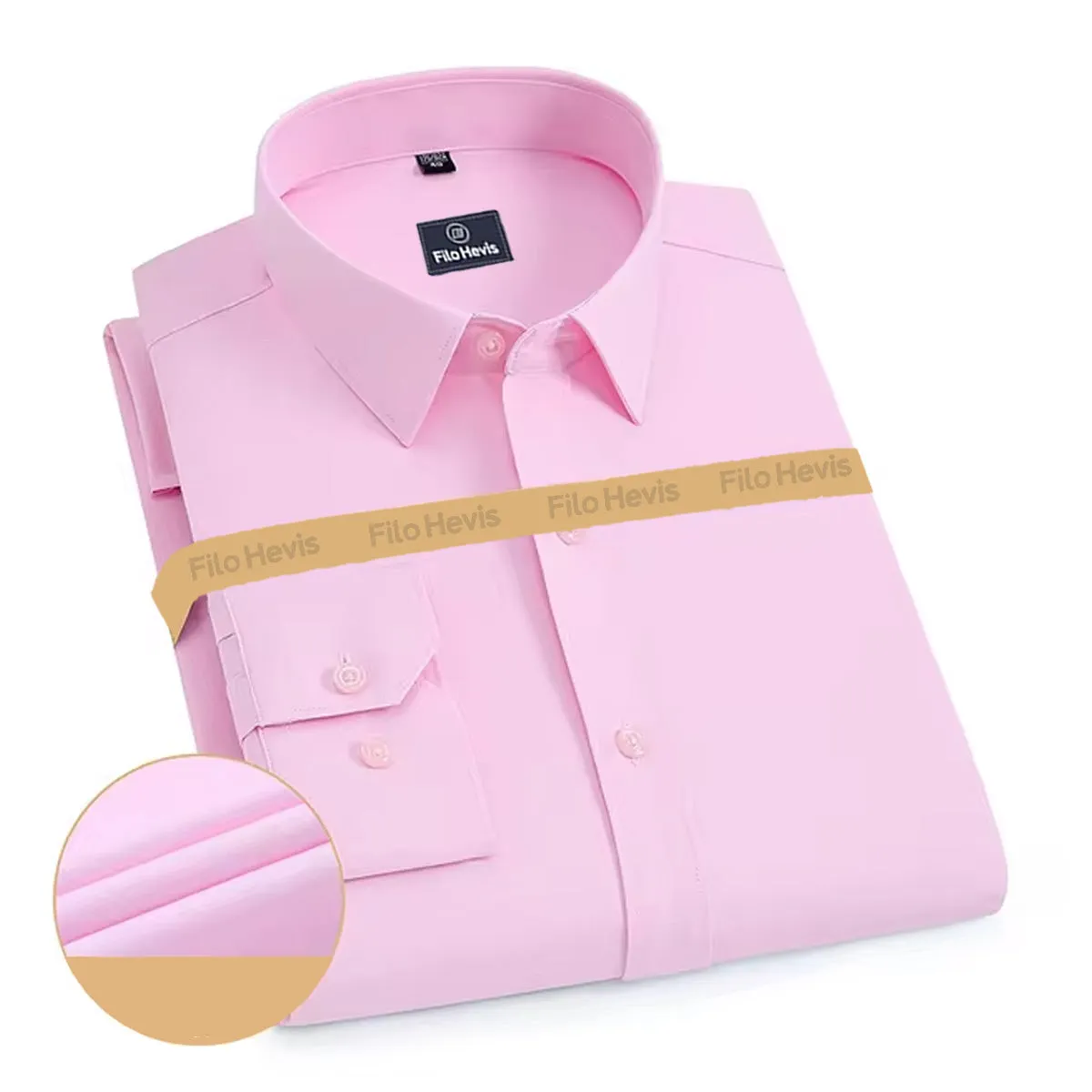 Plain Cotton Blend Solid Shirts Pink