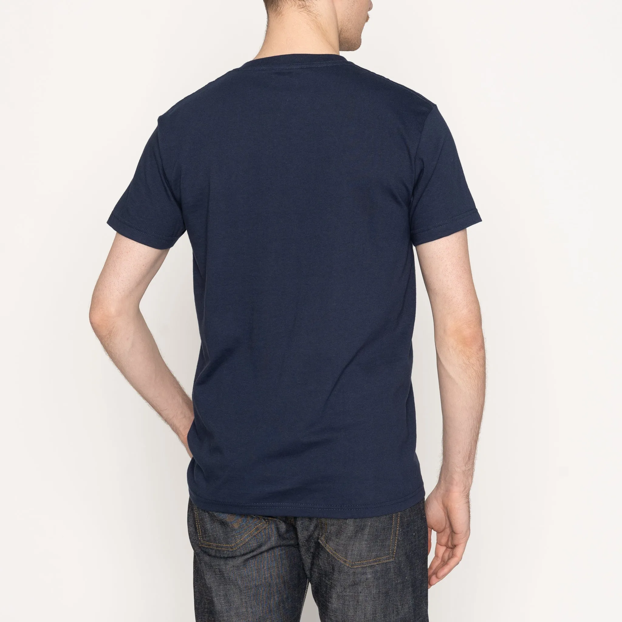 Pocket Tee - Navy - Bell Flowers - Cream