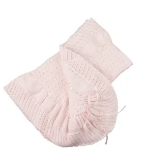 Pointelle Knit Ruffle Blanket