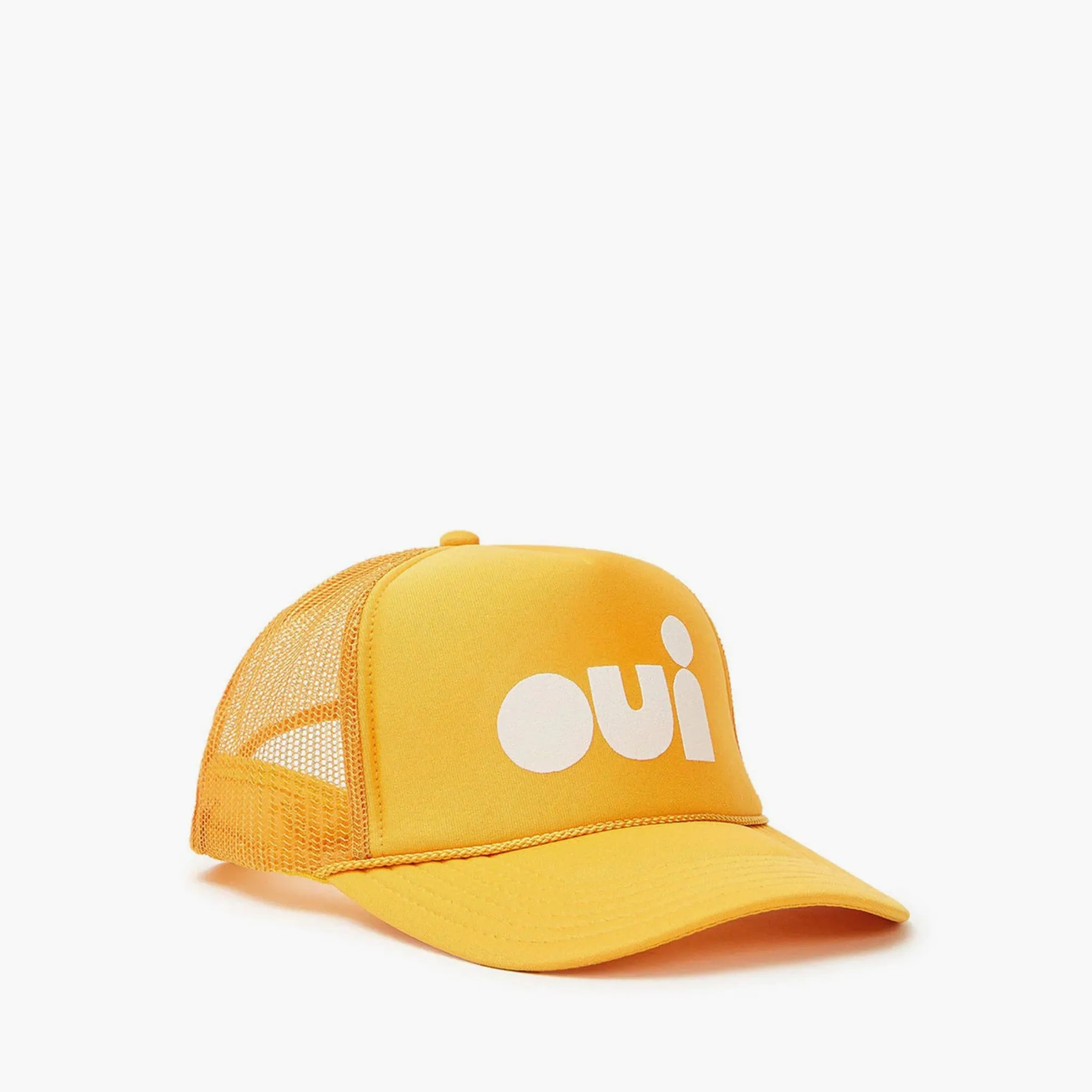 "Oui" Trucker Hat (Marigold)