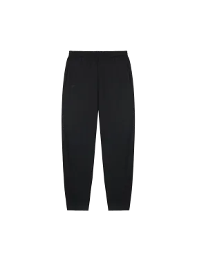 Recycled Wool Jersey Barrel-Leg Track Pants—black