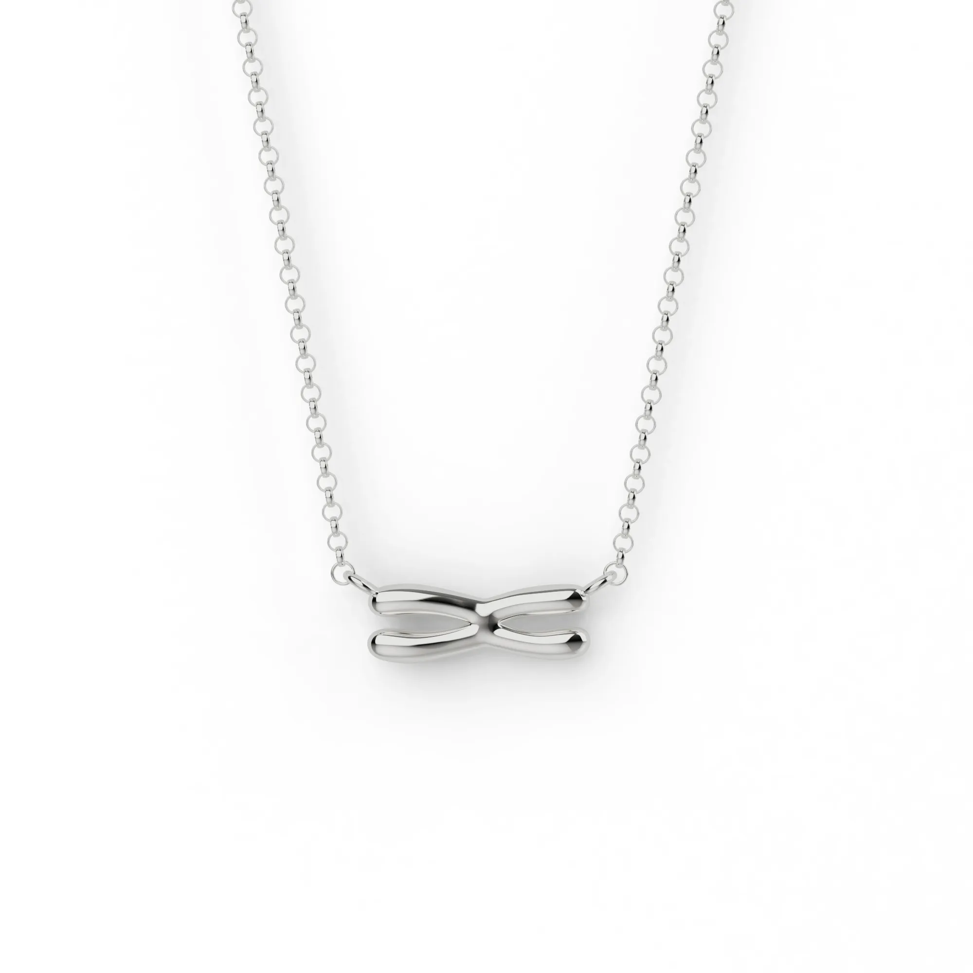 round chromosome necklace | silver