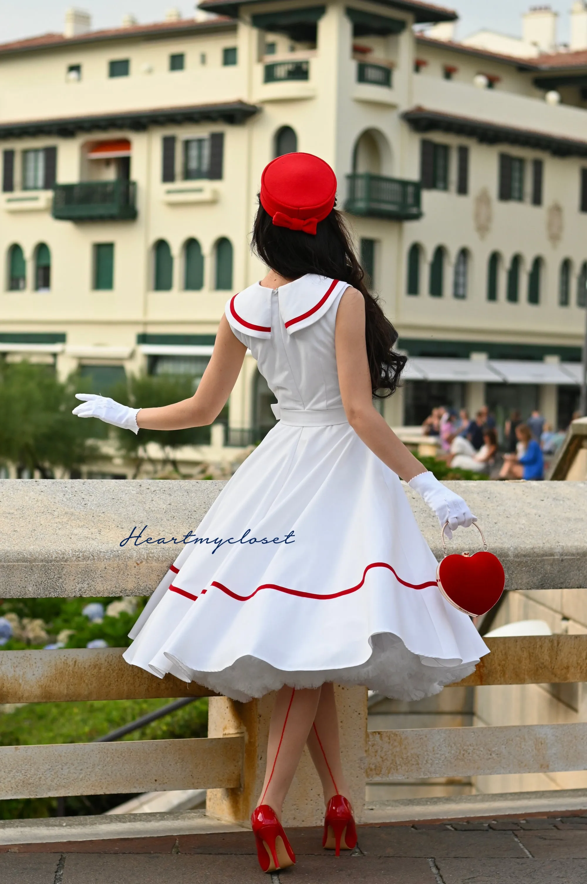 Sailor swing dress - 1950s inspired vintage