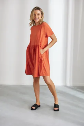 SAVANNA DRESS RUST - SECONDS