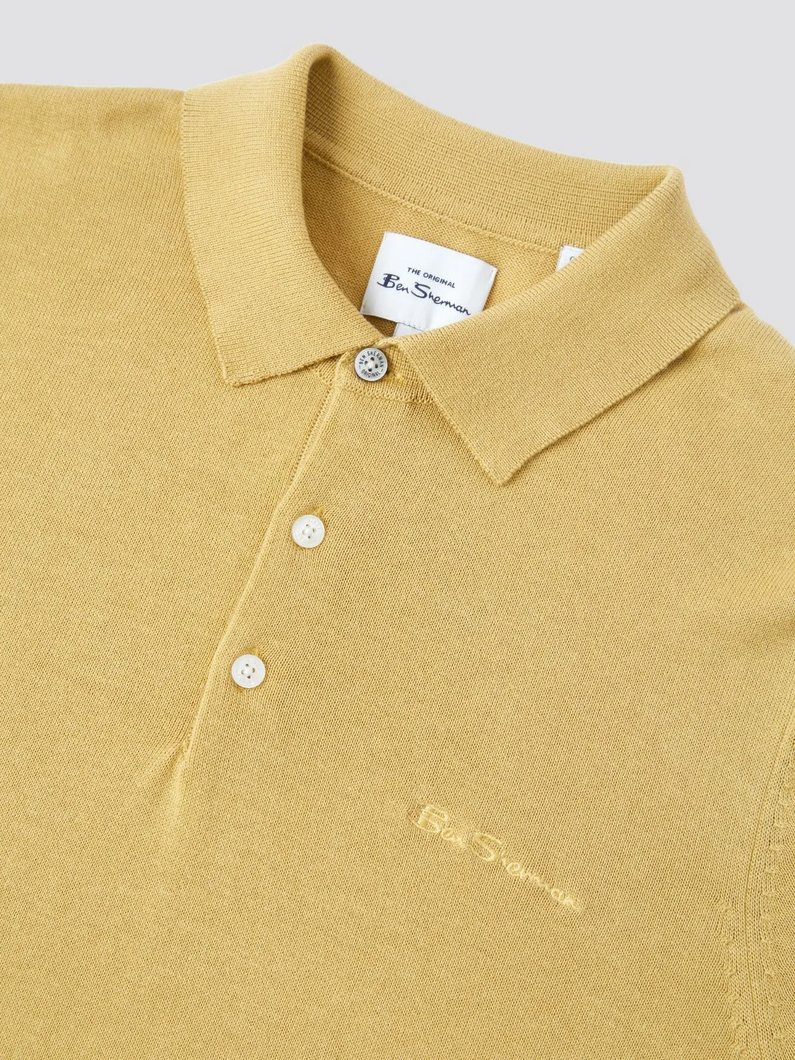 Signature Knit Polo - Pale Yellow