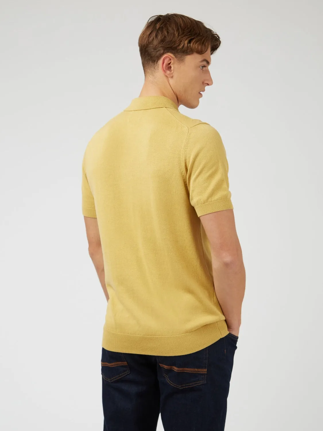 Signature Knit Polo - Pale Yellow