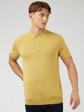 Signature Knit Polo - Pale Yellow