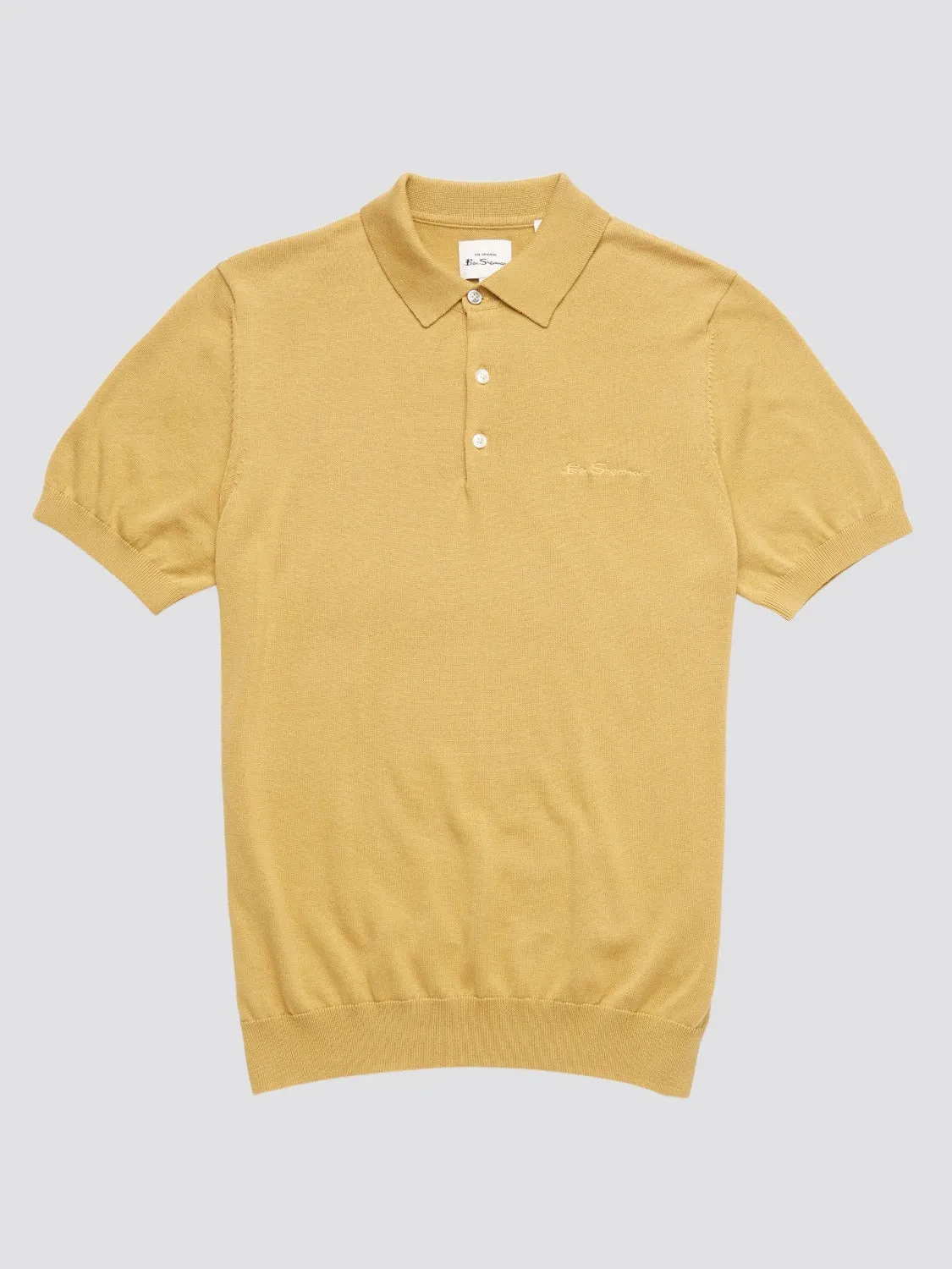 Signature Knit Polo - Pale Yellow