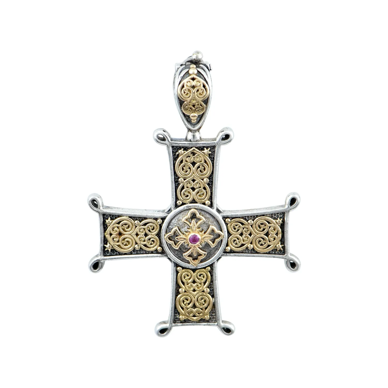 Silver & Gold Byzantine Cross