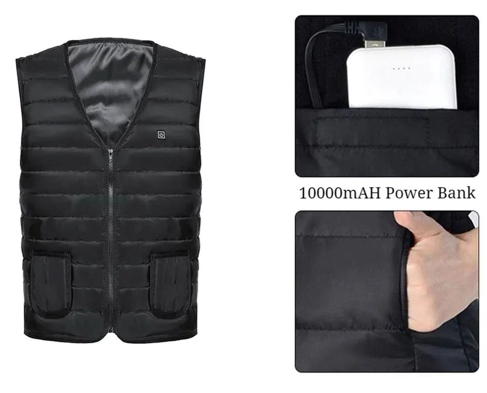 SMAXPro™ 5 Zone Electric Heated Vest:10000mAh Battery Pack, Washable Heating Vest