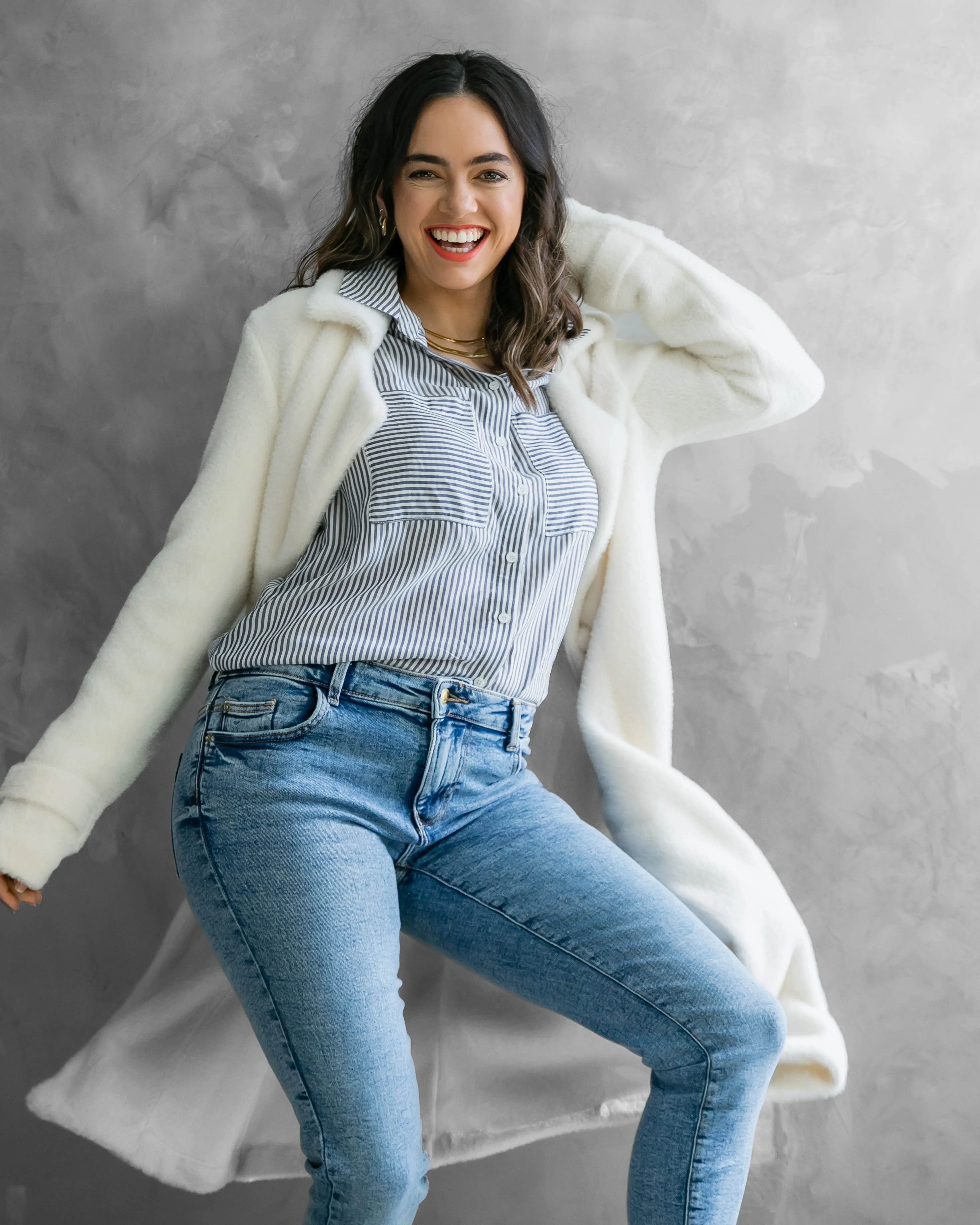 Soraya Short Fur Coat | Ivory