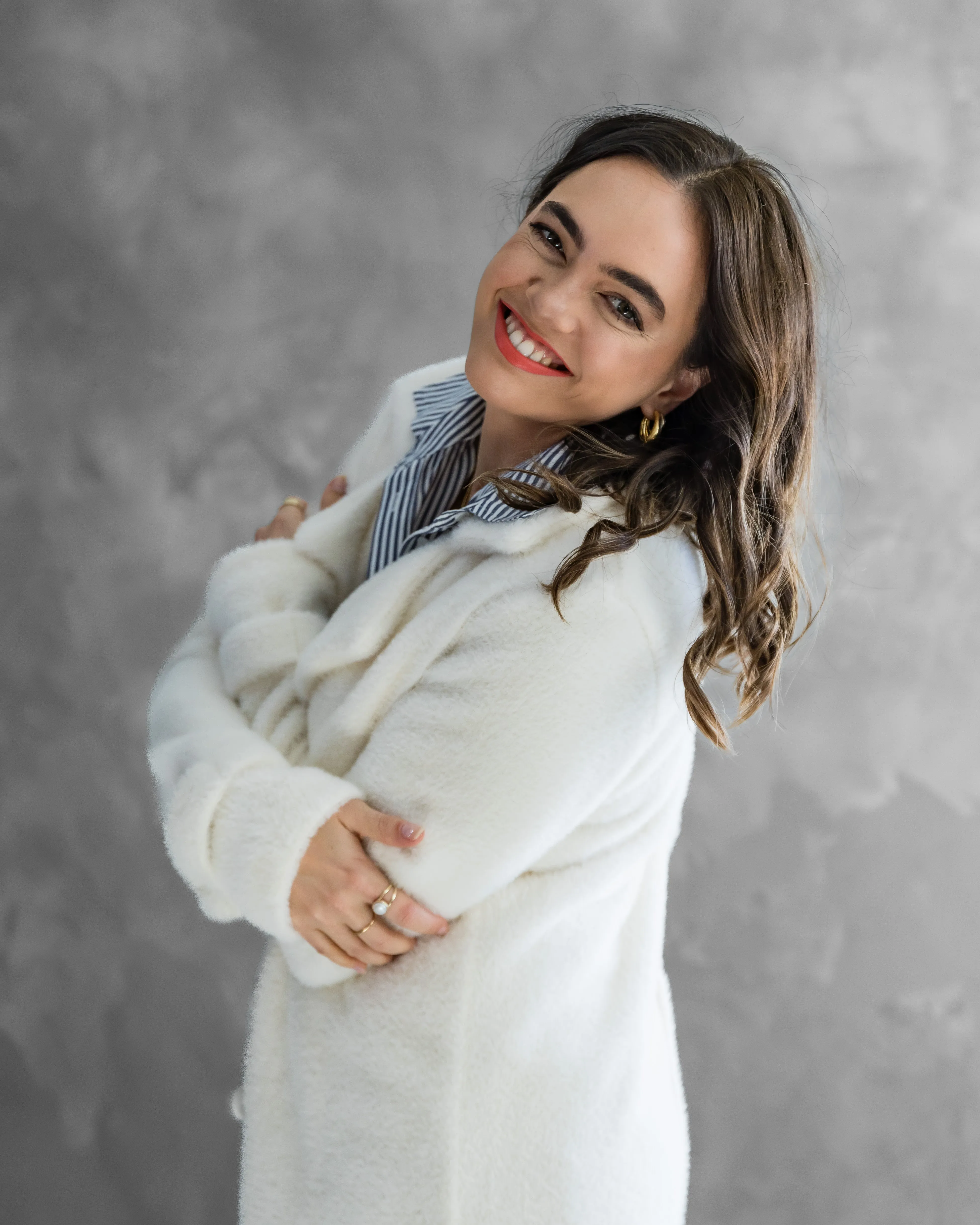 Soraya Short Fur Coat | Ivory