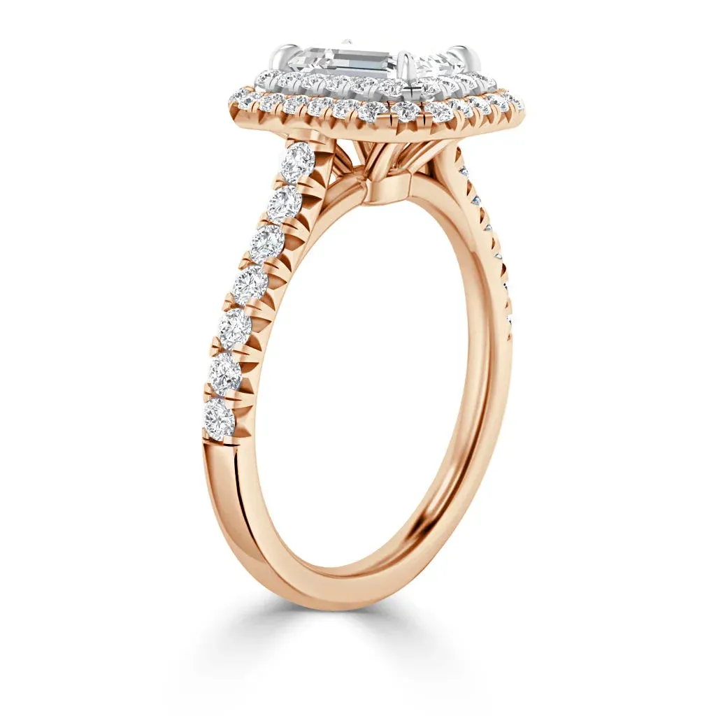 Stephanie - 18ct Rose Gold - Emerald